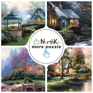 Northke 1000 Pieces Puzzle For Adults, Unique Shape Pieces Jigsaw Puzzles Letters On Back Difficult Challenging Brain Exercise F