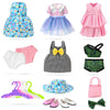 Zecckige 18 Inch Doll Clothes And Accessories For American 18 Inch Dolls Girl Clothing Gift, 18Pcs Complete Set Clothing With Ou