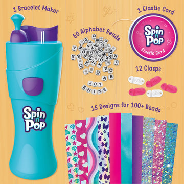 Imagimake Spin n Pop Bracelet Maker Kit for Ages 8-13 | Create 10 Unique Multicolor Bracelets | Perfect Easter Gift for Kids