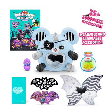 Rainbocorns Monstercorn Surprise Vampire Rat - Surprise Unboxing Soft Toy Fantasy Monster Gifts for Girls Imaginary Play with Wearable Accessories