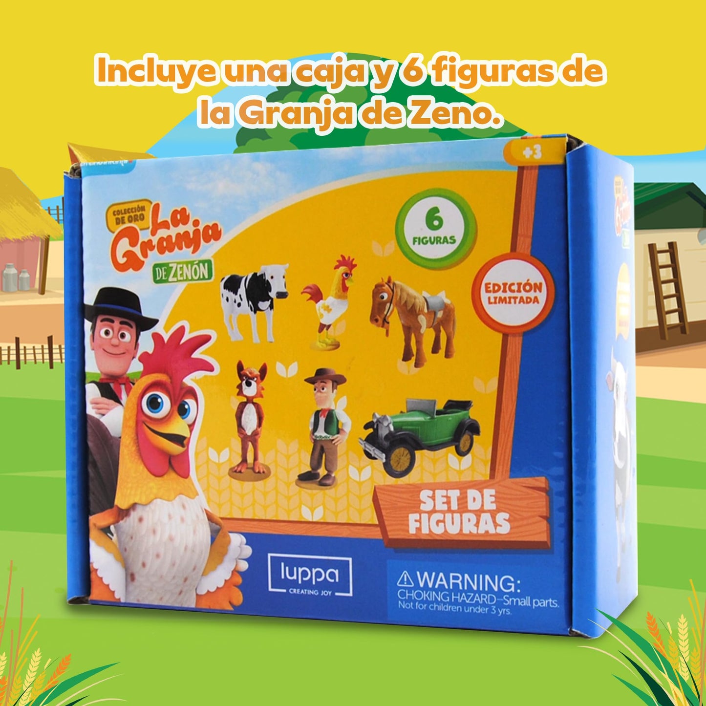 LUPPA La Granja de Zenon, Set de Figuritas de Acci n y Aventura para Nios, Figuritas | Zenon, Percheron, Beto, Lola, Bartolito