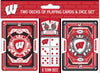 Masterpieces Game Day - NCAA Wisconsin Badgers 2-Pack Playing Cards & Dice Pack - Officially Licensed Set for mature-themeds and Family