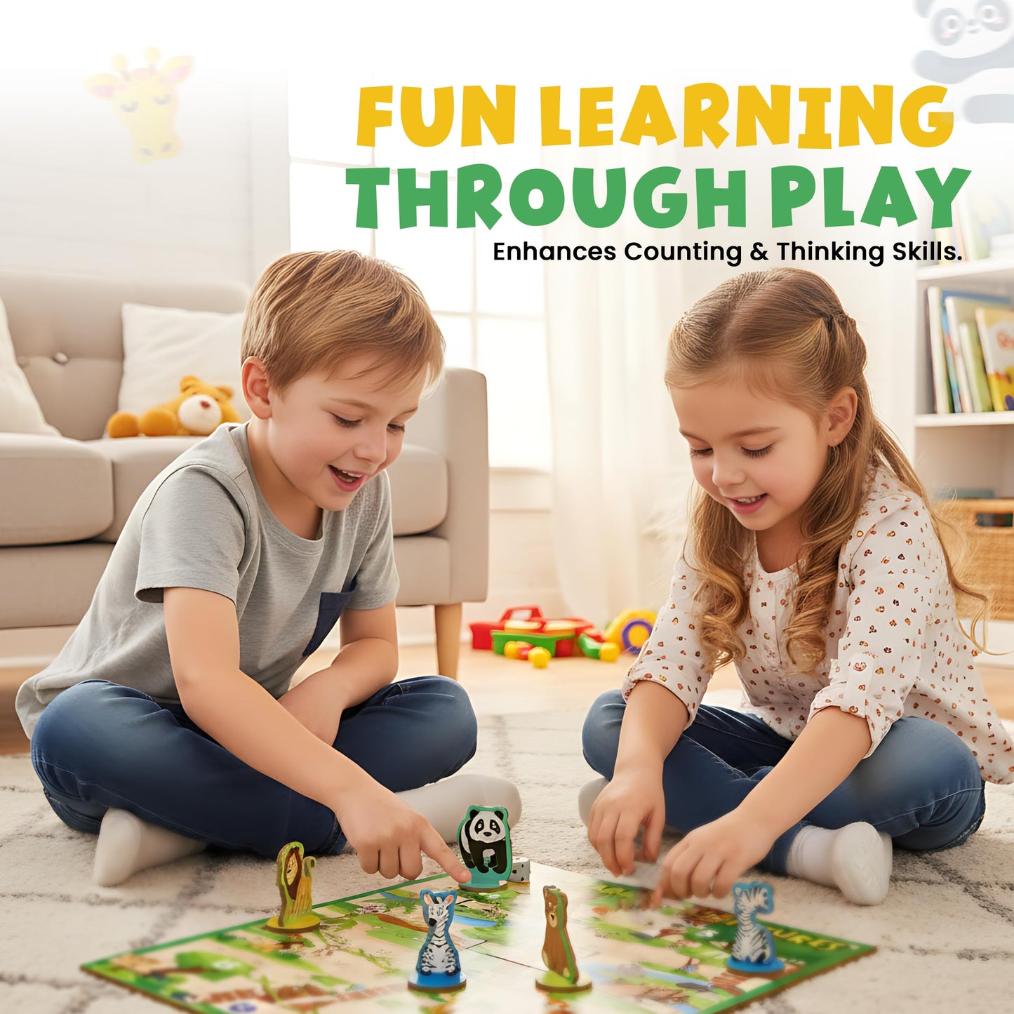 2-in-1 Wooden Board Games for Kids & Families - enhanced Wood Ludo Board Game & Snakes and Ladders Board Game | Classic Family Board Games Set with Dice & Pieces Fun Educational Gift for Boys & Girls