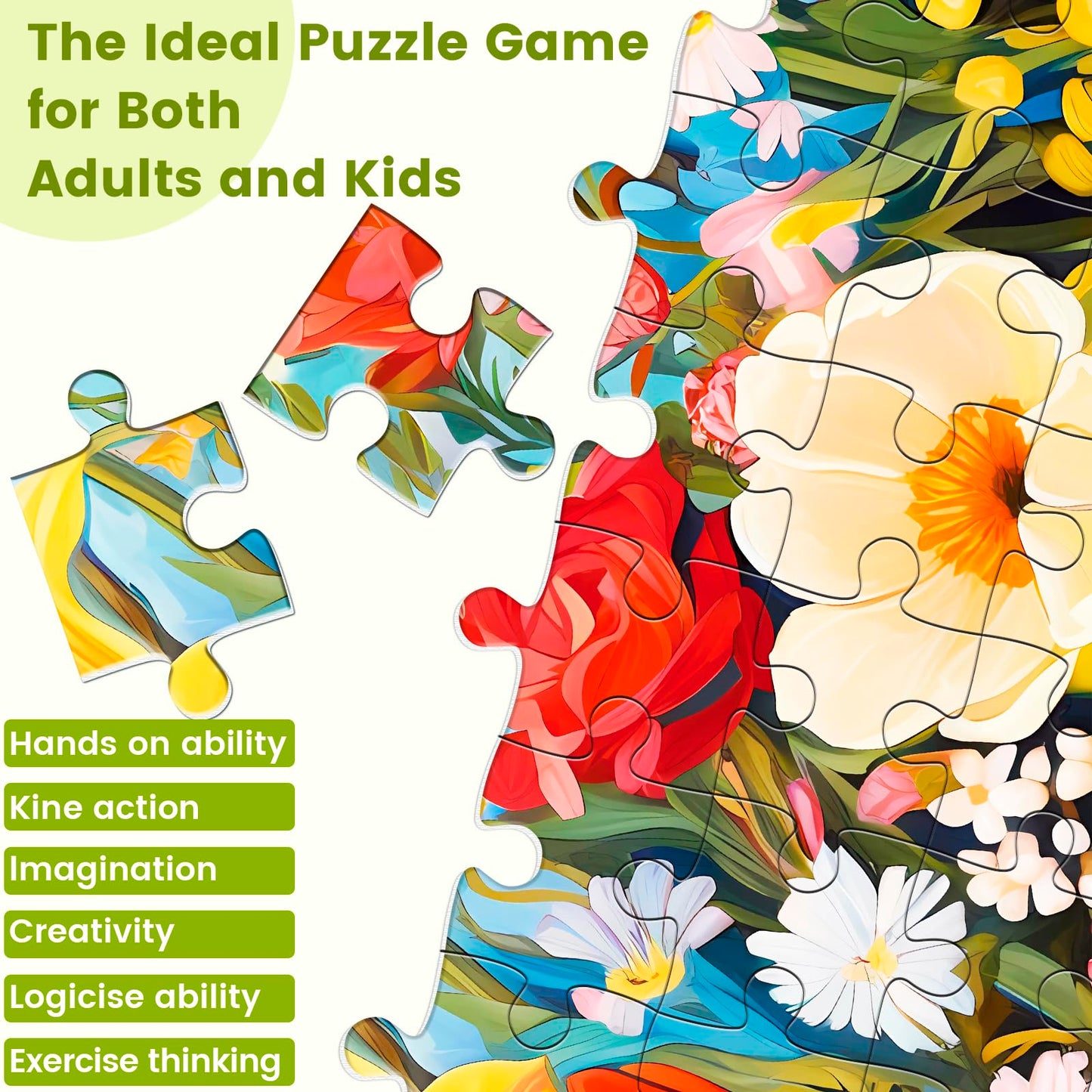2 Pack Puzzles for mature-themeds 1000 Pieces - 1000 Piece Hard Puzzles for mature-themeds - Thick and Durable Hummingbirds and Flowers Jigsaw Puzzles for Family Fun Birthday Party Favors