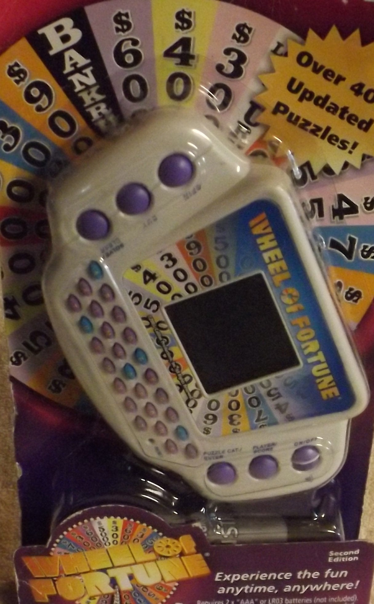 Hasbro Gaming Wheel Of Fortune Handheld Electronic Game