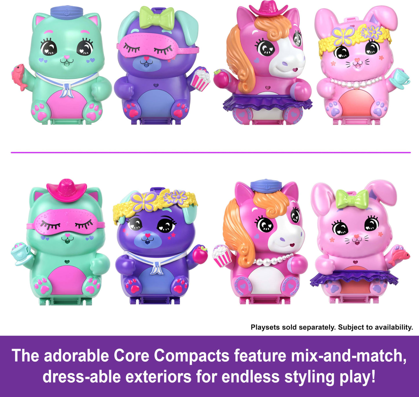 Polly Pocket Dolls And Playset, Sleepover Puppy Compact, Travel Toy With 1 Micro Doll, Pet Dogs, Food & Fashion Styling Accessor