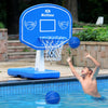 Pool Basketball Hoop Poolside, Large Pool Summer Water Basketball Hoop Game Toys with Lengthen Sturdy Base for Kids Boys Girls,