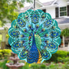Peacock Metal Wind Spinners - Gifts For Women Mom Grandma Wife, Hanging Wind Spinner For Outdoor & Indoor Decorations, 12 Inch W
