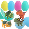 Zohanindl 5.12'' Dinosaur Egg Toy 4Pack, Exquisitely Carved Dinosaur Figures, Dinosaur Collectibles, Easter Eggs, Suitable For B