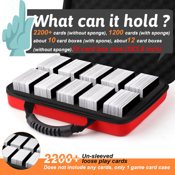 1200-2200 Card Game Case For Cards Against Humanity Game,Playing Trading Travel Card Storage Holder For Pokemon Cards, Sports Ca