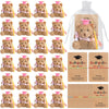 Motionchic 50 Pcs 2025 Kindergarten Graduation Bear Bulk Set with 25 Graduation Gift Mini Stuffed Bears 25 Wish Bracelet Organza