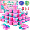 36 Pack Mermaid Slime Kit, Soft & Non-Sticky Galaxy Slime Pack, Mermaid Party Favors For Kids, Slime Party Favors For Girls & Bo