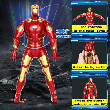 OGPIGGJA Action Figures Toys, 360-Degree Rotating Toys Press Legs Will Turn to Fight, Hand Model Intelligence Toy can Collection