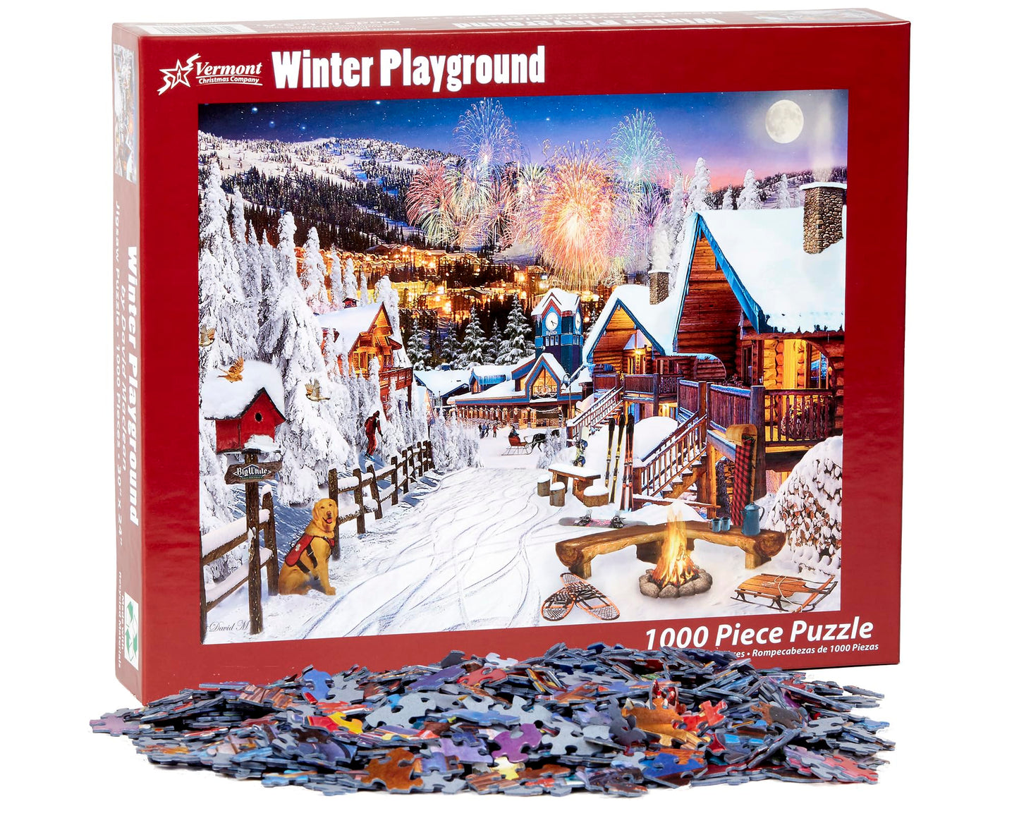 Vermont Christmas Company Winter Playground Jigsaw Puzzle 1000 Piece