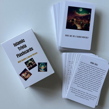 Deen Supplies Islamic Trivia Cards 100 Engaging Questions & Answers With Quranic And Hadith References | Perfect For Learning, F