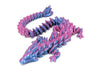 Subpoly 12 Articulated Gem Stone Dragon - New 2024 Ver - Multi Color 3D Printed Plastic Dragon Figure - Rainbow Pearlescent Colors - Interlocked Body Segments and Legs (Medium 12 Blue Raspberry)