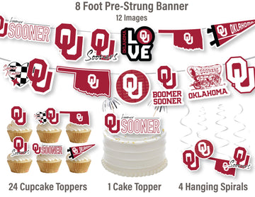 Oklahoma Sooners Party Supplies (42 Pieces) For University Of Oklahoma Graduation, Tailgating And Birthday Party Decorations Wit