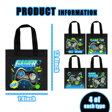 BANBALLON 20 PCS Video Game Party Favor Bags Gamer Gift Bags Treat Gift Bags for Kids Game On Birthday Party Video Game Theme Pa