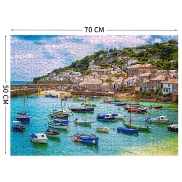 Tangcomplete - Mousehole Village Puzzles For Adults 1000 Pieces, Jigsaw Puzzles For Adults 1000 Piece, Challenging Game Toys, Im