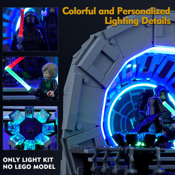 Vonado Light Kit Compatible With Lego Emperor’S Throne Room Diorama 75352, Diy Lighting Compatible With Lego Diorama (No Model), Compatible With Lego 75352 Diorama As Birthday Gift (Only Light)