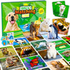 Ytsqler Animal Matching Game For Kids 100Pcs Memory Card Game For Toddlers Preschool Learning Activities Memory Matching Cards Boys Girls Family Board Game