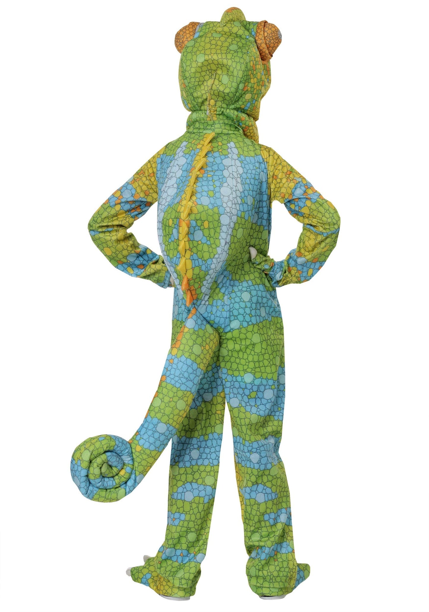 Fun Costumes Chameleon Costume For Kids, Lizard Jumpsuit For Dress-Up, Animal Theme Parties & Halloween Small