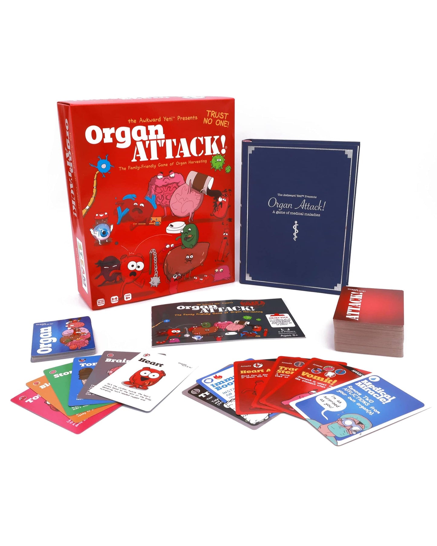 The Awkward Yeti Organ Attack! Card Game, A Family Fun Game For Kids And Adults - Funny Playing Cards For Gamenights With Family Of Kids And Teens | Ages 8+