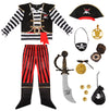 Yorborgor Pirate Costume For Kids Pirate Outfit For Boys Pirate Cosplay Party Dress Up (Stripes, 3-4 Years)