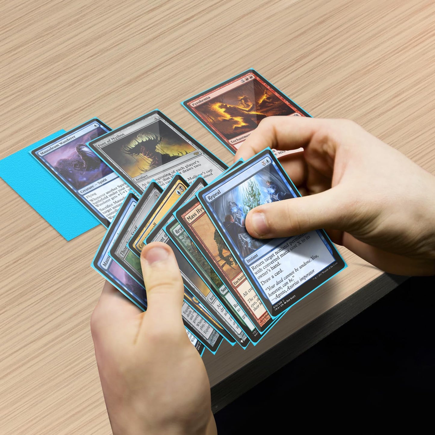 Trading Card Sleeves For Mtg, 300 Pcs Matte Sleeves Perfect Fit For Trading Cards Sports Cards Baseball Cards Tcg Yugioh Magic C