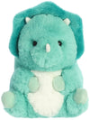 Aurora Round Rolly Pet Teya Triceratops Stuffed Animal - Adorable Companions - On-The-Go Fun - Blue 5 Inches