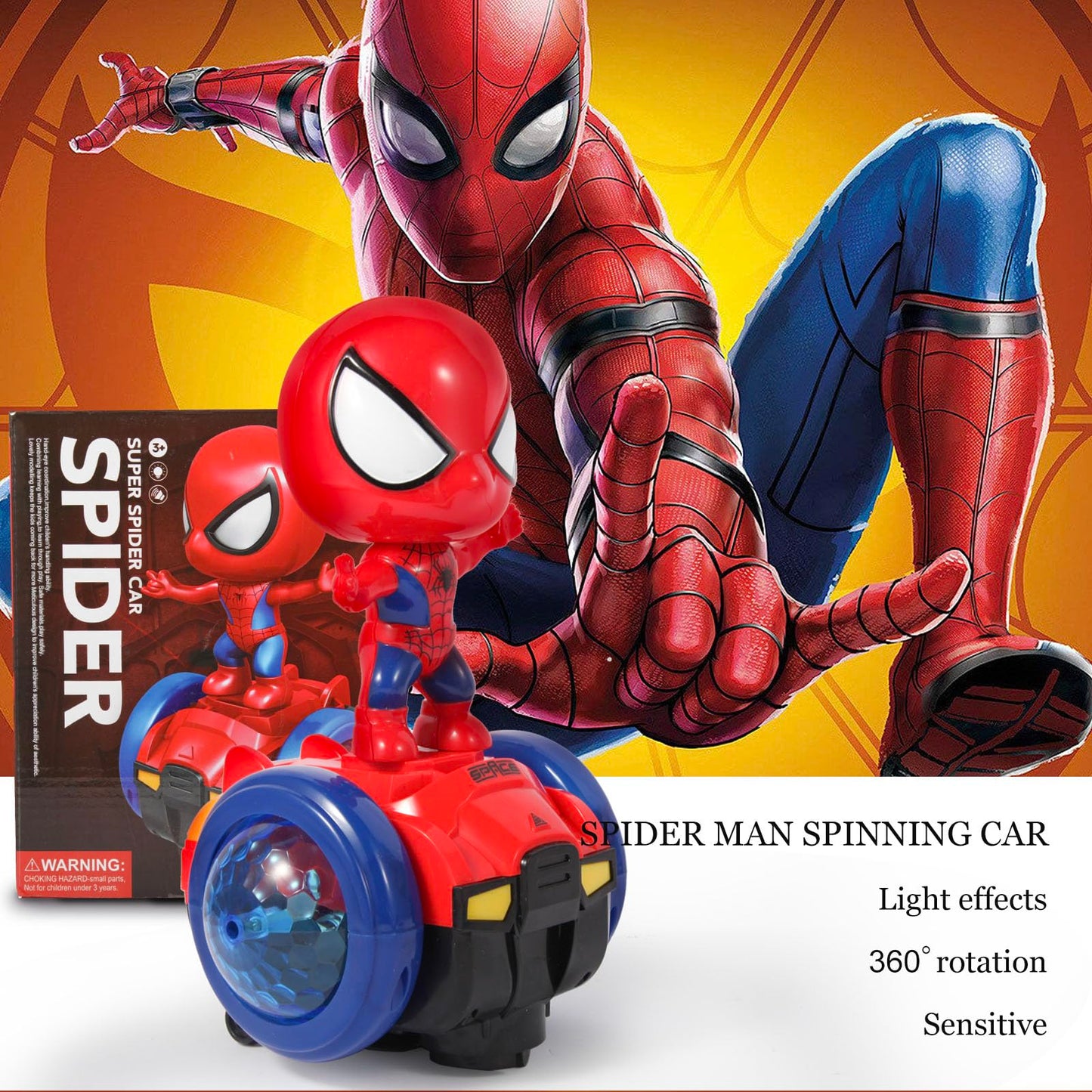 Toylemsan Dancing Robot Spider Toys Interactive Musical Super Hero Car Toy Flashing Lights Intelligent Interactive Educational Robot For Chirldent Day Birthday Gift Boys Girls Age 3 4 5 6 7 8 (Red)