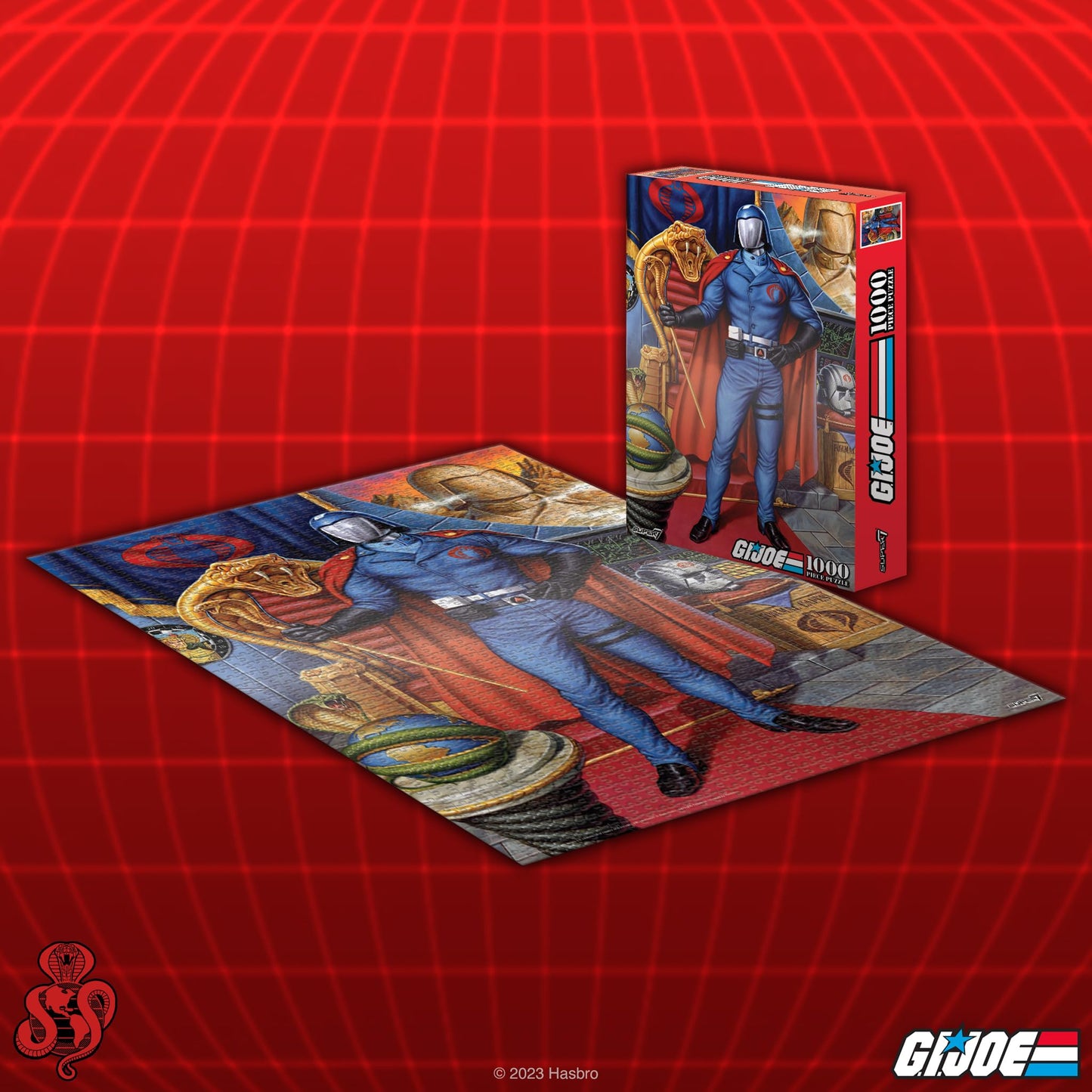 Super7 G.I. Joe Cobra Commander Puzzle - 1,000 Piece G.I. Joe Puzzle Classic Cartoon Collectibles
