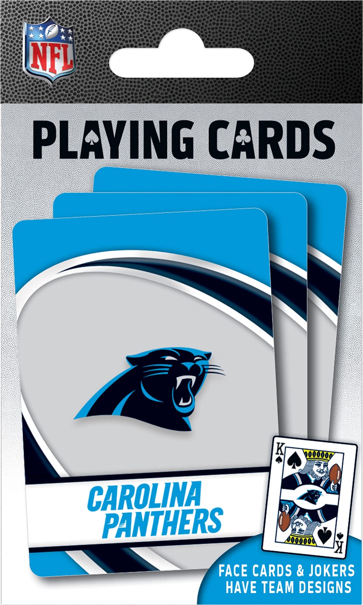 Masterpieces Officially Licensed Nfl Carolina Panthers Playing Cards - 54 Card Deck For Adults