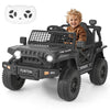 Funtok 12V 7Ah Ride On Truck For Kids, Electric Cars For Toddlers W/Remote Control, Led Lights, 3 Speeds, Spring Suspension, Soft Start, Bluetooth Speaker, Battery Powered Cars For Kids To Drive
