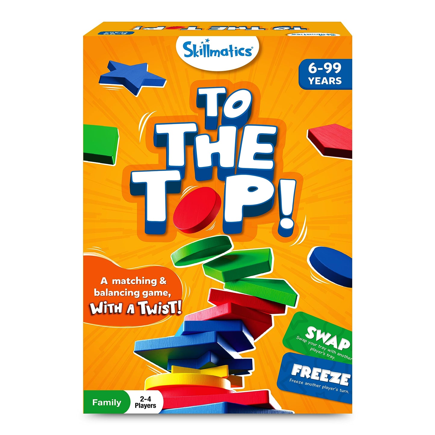 Skillmatics Board Game - To The Top, Matching & Balancing Game With A Twist, Match Colors & Shapes, Gifts & Fun Family Friendly