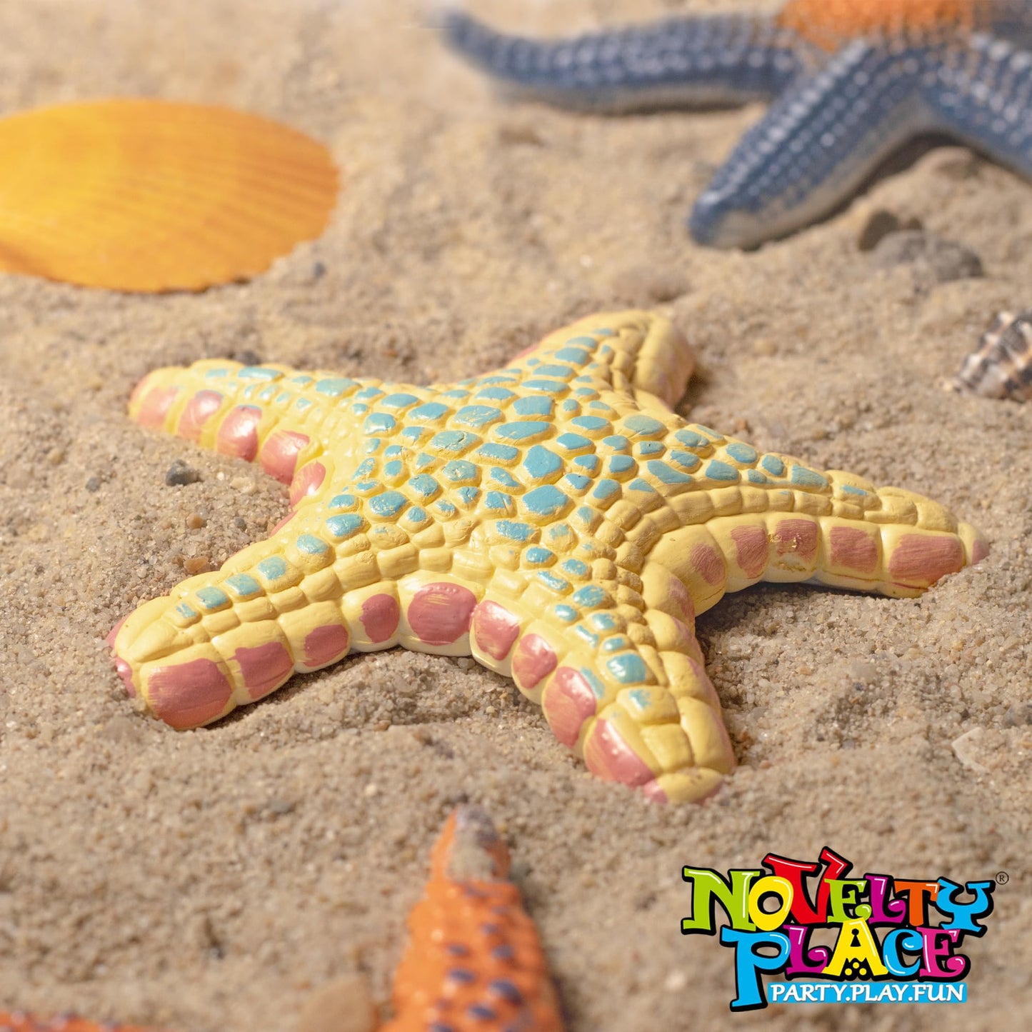 Novelty Place 6 Pcs Diving Starfish Pool Toys For Kids - Colorful Simulated Star Fish Sea Animals Underwater Dive Throw Toy Set - Perfect For Summer Beach Games, Pool Parties And Dive Training