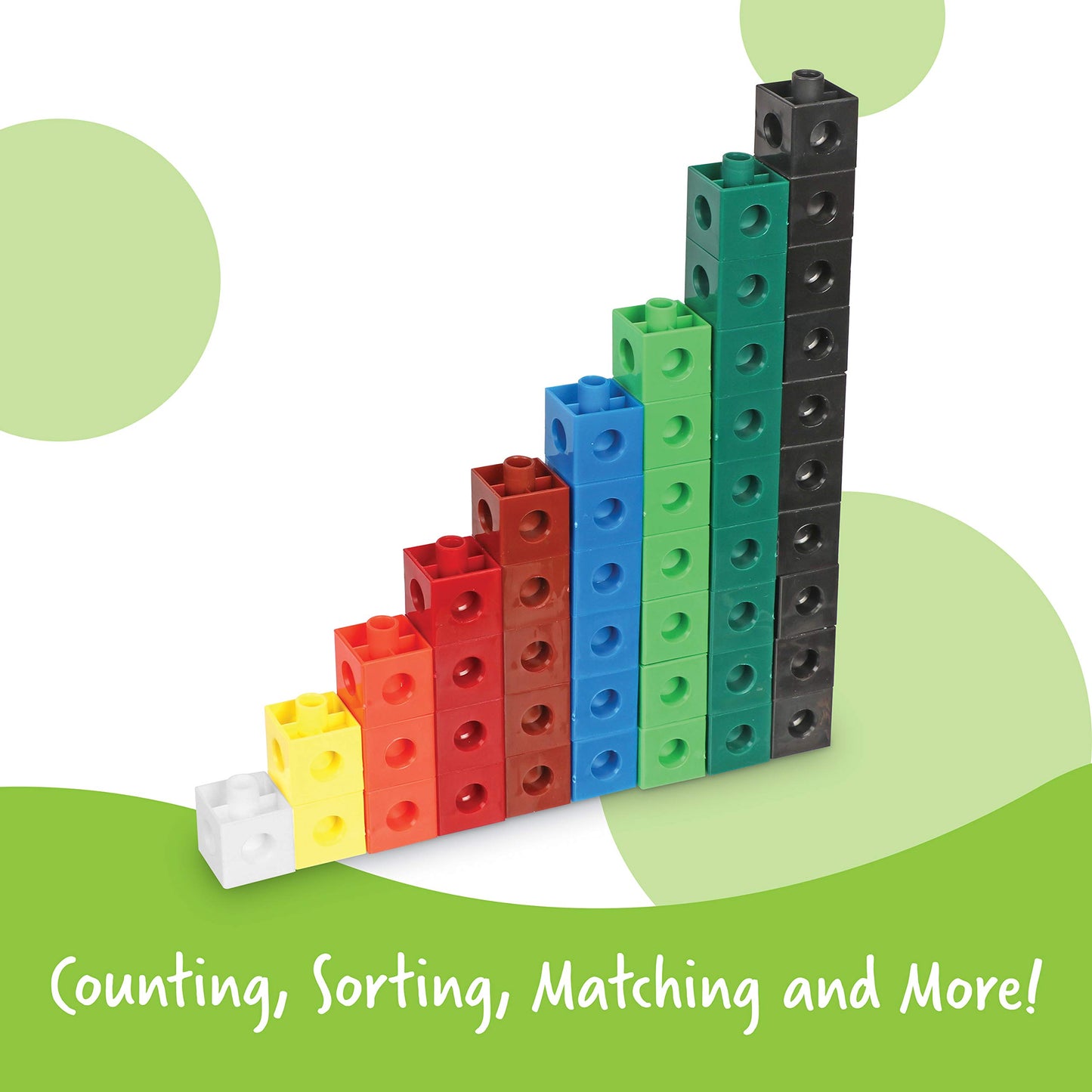 Learning Resources Snap Cubes - 100 Pieces, Ages 5+ Homeschool And Classroom Supplies, Educational Counting Toy, Math Games For