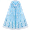 Phogary Snowflake Princess Cape Blue Princess Cloak Princess Hooded Cape Princess Fancy Dress Halloween Costume Cape Carnival Bi