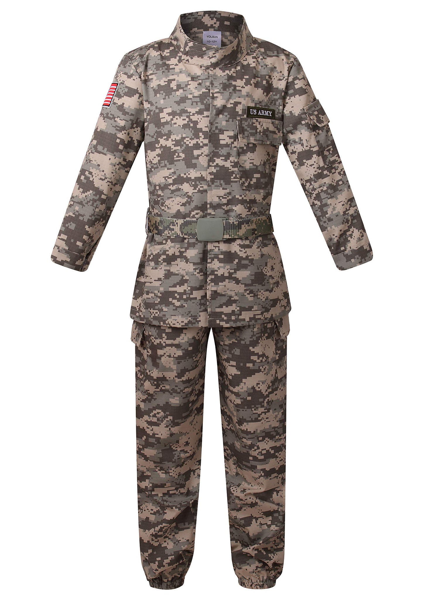 Deluxe Kid'S Camo Combat Soldier Costume (8-10 Years)