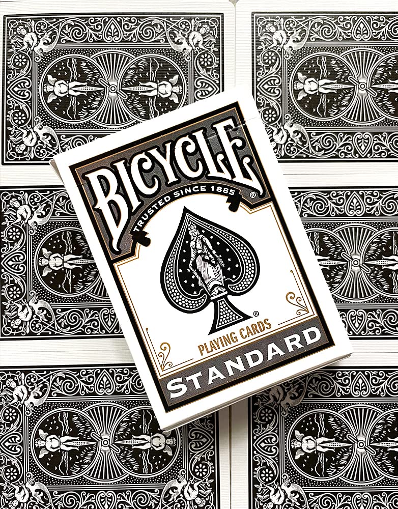 Bicycle Black Playing Cards - Standard Index, 1 Deck, Classic Design for Card Games and Collecting