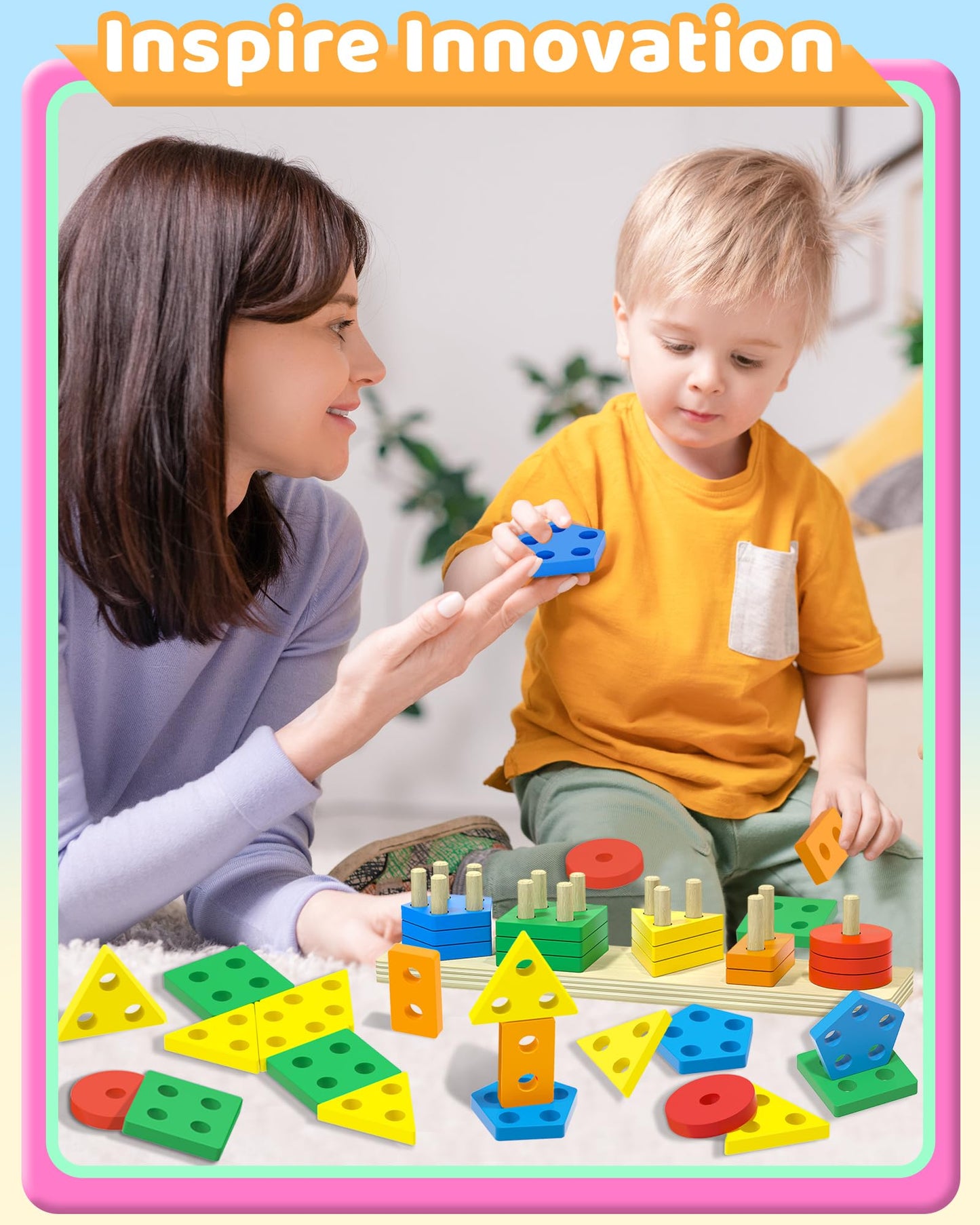 Montessori Toys For 1 2 Year Old Boy Girl, Toddler Toys Age 1-2, 1 2 Year Old Boy Girl Birthday Gifts, Education Toddler Puzzles