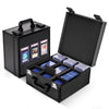Kabinka Graded Card Storage Box with Display Window for PSA/CGC Holder TSA Combination Lock Trading Deck Case for Sports Cards Storage Slab Case with 6+2 EVA Dividers for MTG/TCGs(Black)