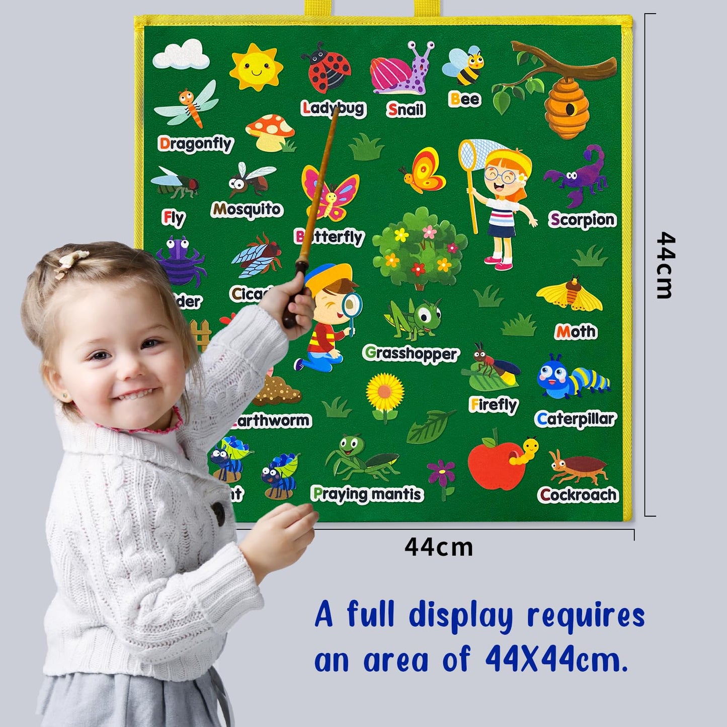 PENGFULL Felt Flannel Board Story Pieces for Toddlers Preschool,Kids Interactive Storytelling Teaching Play Kits for Flannel Boa