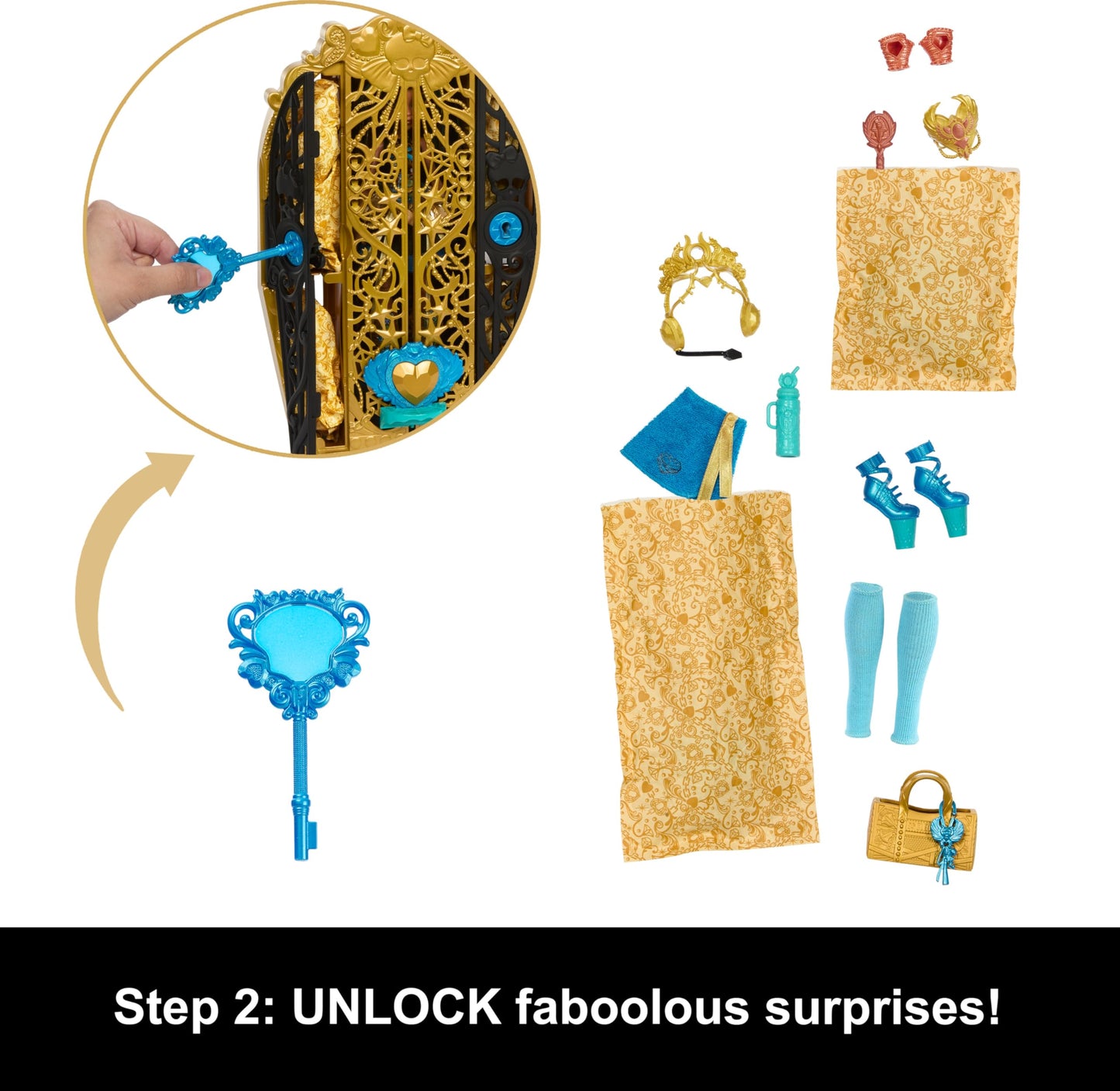 Monster High Skulltimate Secrets Doll & Accessories Set, Monster Mysteries Cleo De Nile With Dress-Up Closet & 19+ Surprises Including Clothes