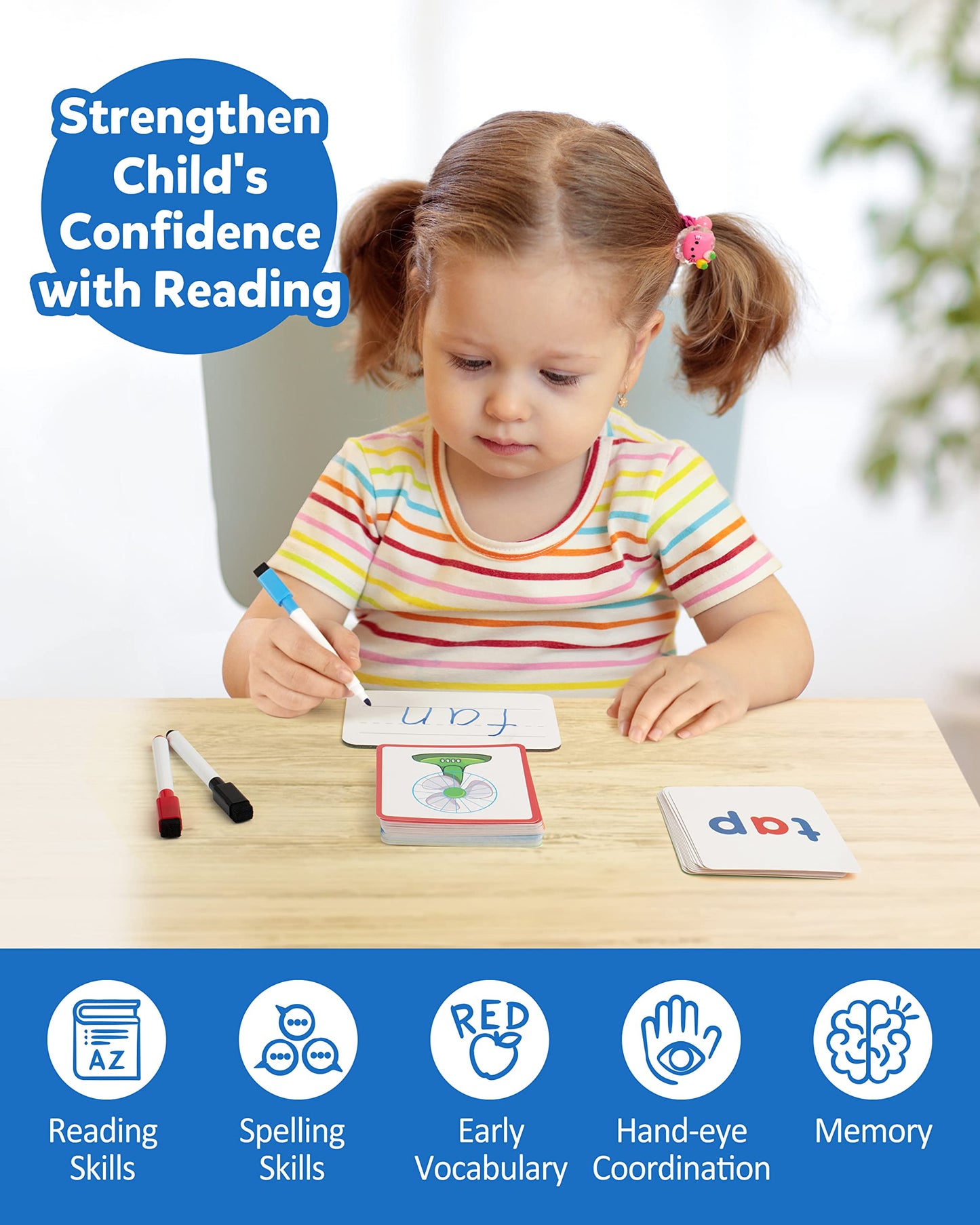 Coogam Cvc Sight Words Magnetic Letters Flashcards, Short Vowel Spelling Game, Preschool Kids Learning Supplies, Montessori Educational Writing Reading Toy Gift For 3 4 5 Years Old