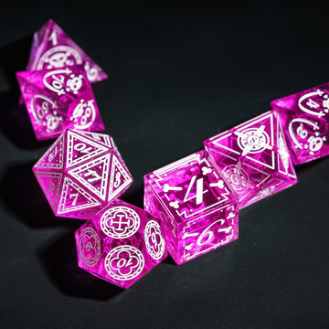 Cusdie 7-Piece Sharp Edges Dnd Dice Set With Pirate Design - Perfect For Tabletop Rpgs Board Games Gifting And Collecting(Rose R