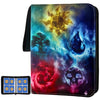 MTGPRO Trading Card Binder 4-Pocket Binder for Trading Cards Holds 400 Cards enhanced Collector Card Album for Standard Cards Card Collection Folder for MTG TCG Game Cards (4 Pocket-Colorful Patterns)