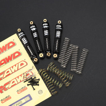 Rcawd 47Mm Scx24 Shocks Oil Type & Body Cilps For Axial 1/24 Scx24 Ax24 Front Rear Shock Series Upgrades Parts Silver