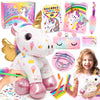 Hapgfs Unicorn Plush And Coloring Book Gift Set, Kids Arts And Crafts Soft Diy Doodle Dolls, Stuffed Animal Toys For Girls Age 3