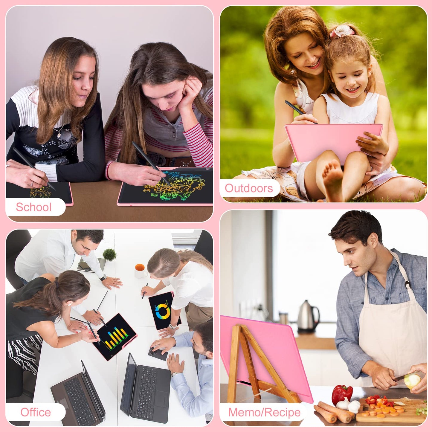 LCD Writing Tablet,16 Inch Colorful Screen Rechargeable Doodle Board Toddler Educational Toys for 3 4 5 6 Years Old Boys Girls R